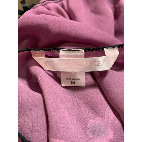 VTG Victorias Secret M Floral Cami Babydoll Top Bottom Set Purple Y2K lace trim - Picture 5 of 8